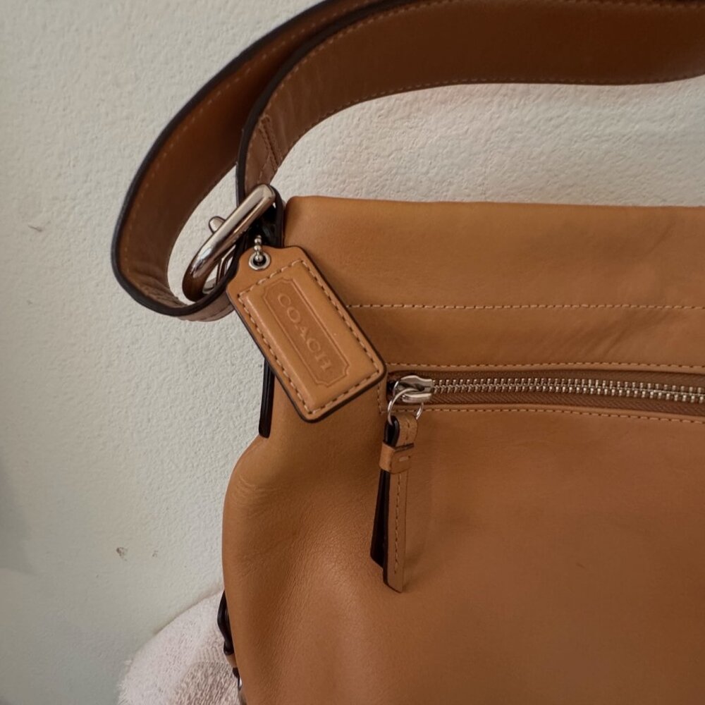Coach Camel Leather Convertible Hobo bag F15064 - Picture 6 of 16